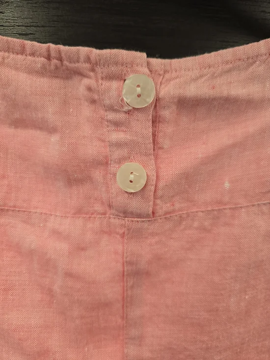 J Jill, Coral Linen Shift Dress with Button Accents - Picture 8 of 8